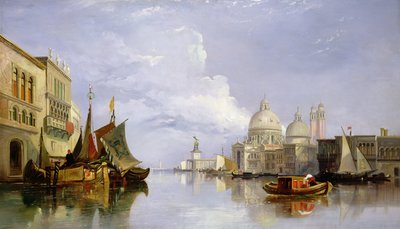 Der Canal Grande mit der Kirche Santa Maria della Salute, Venedig von William James Muller